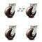 Service Caster 5 Inch Kingpinless High Temp Phenolic Wheel Swivel Caster Set with Swivel Locks SCC-KP30S520-PHRHT-BSL-4 - alternate 1
